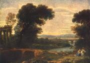 Claude Lorrain Landscape with the Rest on the Flight into Egypt oil on canvas